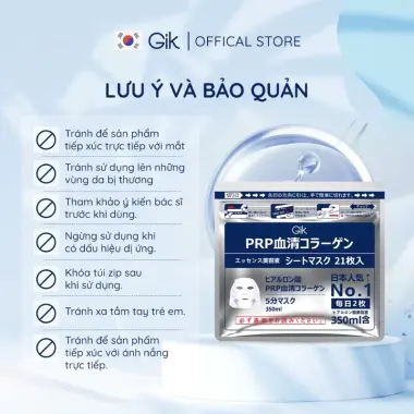 Mặt Nạ PRP Collagen GIK B3 B5 Trắng Da Cấp Ẩm Phục Hồi Làn Da Giảm Giá 155000đ 8 Mặt Nạ PRP Collagen GIK B3 B5 Trắng Da Cấp Ẩm Phục Hồi Làn Da Giảm Giá 155000đ 8