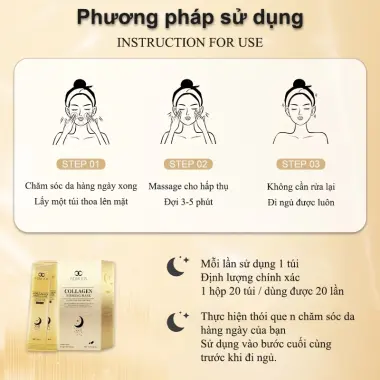 Mặt Nạ Thạch Collagen Cấp Ẩm Trắng Da Chống Nhăn 4ml*20PCS Miễn Rửa Giảm Giá 10 Mặt Nạ Thạch Collagen Cấp Ẩm Trắng Da Chống Nhăn 4ml*20PCS Miễn Rửa Giảm Giá 10