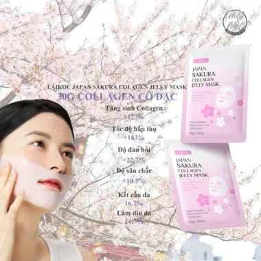 Mặt Nạ Thạch Collagen Sakura LAIKOU - Làm Sáng Da, Nâng Cơ, Cấp Ẩm Chỉ 90k 3 Mặt Nạ Thạch Collagen Sakura LAIKOU - Làm Sáng Da, Nâng Cơ, Cấp Ẩm Chỉ 90k 3