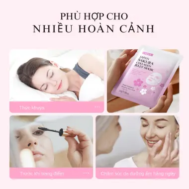 Mặt Nạ Thạch Collagen Sakura LAIKOU - Làm Sáng Da, Nâng Cơ, Cấp Ẩm Chỉ 90k 5 Mặt Nạ Thạch Collagen Sakura LAIKOU - Làm Sáng Da, Nâng Cơ, Cấp Ẩm Chỉ 90k 5