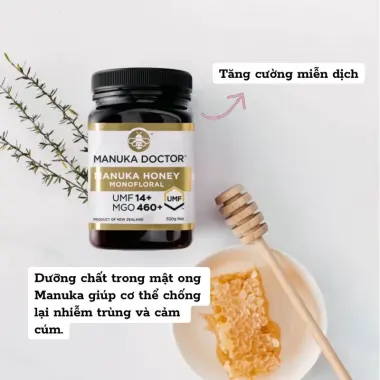 Mật Ong Manuka Doctor MGO 460+ Giảm Ho, Ăn Ngon, Ngủ Ngon 500g - Khuyến Mãi 8-12% 3