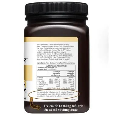 Mật Ong Manuka Doctor MGO 460+ Giảm Ho, Ăn Ngon, Ngủ Ngon 500g - Khuyến Mãi 8-12% 6