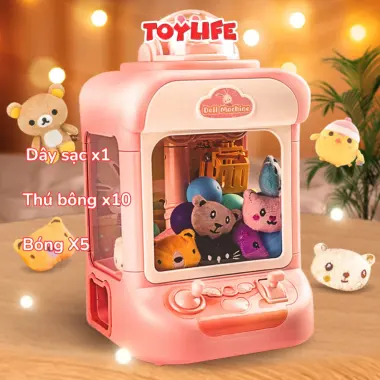 Máy Gắp Thú Bông Mini Có Đèn Nhạc Đồng Xu - Giá Rẻ 289k, Có Sạc 15 Máy Gắp Thú Bông Mini Có Đèn Nhạc Đồng Xu - Giá Rẻ 289k, Có Sạc 15