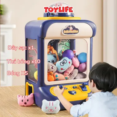 Máy Gắp Thú Bông Mini Có Đèn Nhạc Đồng Xu - Giá Rẻ 289k, Có Sạc 16 Máy Gắp Thú Bông Mini Có Đèn Nhạc Đồng Xu - Giá Rẻ 289k, Có Sạc 16