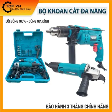 Máy Khoan Đập 13ly 550W + Máy Mài Góc 750W Siêu Tiện Lợi - Giảm 140k 2