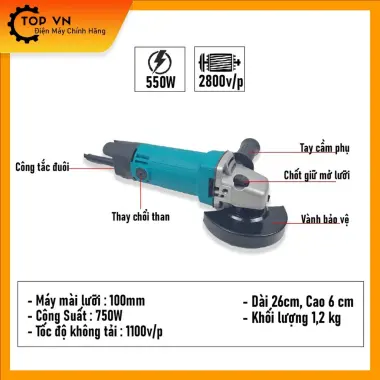 Máy Khoan Đập 13ly 550W + Máy Mài Góc 750W Siêu Tiện Lợi - Giảm 140k 4