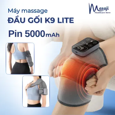 Máy massage đầu gối K9 Lite rung kết hợp chườm ấm hồng ngoại, massage chân giúp giảm đau Masaji 2 Máy massage đầu gối K9 Lite rung kết hợp chườm ấm hồng ngoại, massage chân giúp giảm đau Masaji 2