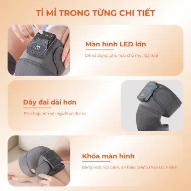 Máy massage đầu gối K9 Lite rung kết hợp chườm ấm hồng ngoại, massage chân giúp giảm đau Masaji 9 Máy massage đầu gối K9 Lite rung kết hợp chườm ấm hồng ngoại, massage chân giúp giảm đau Masaji 9
