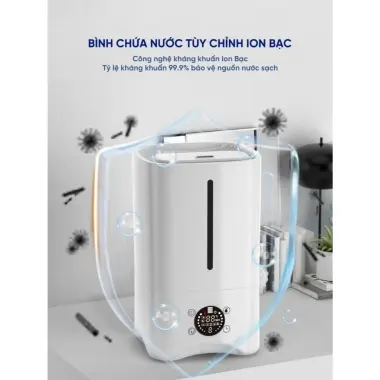 Máy Tạo Ẩm Không Khí Đa Năng 5L Giá Rẻ - Phun Sương Siêu Âm & Tinh Dầu Cho Phòng Ngủ Văn Phòng 7