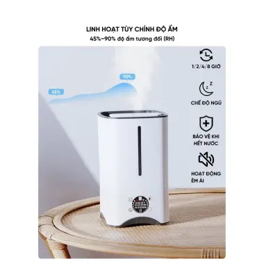 Máy Tạo Ẩm Không Khí Đa Năng 5L Giá Rẻ - Phun Sương Siêu Âm & Tinh Dầu Cho Phòng Ngủ Văn Phòng 9