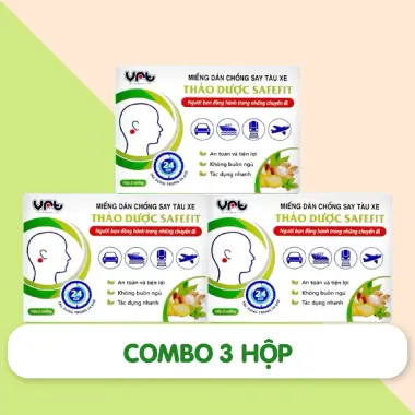 Miếng Dán Chống Say Tàu Xe Thảo Dược SAFEFIT Giảm Say, Chóng Mặt, Buồn Nôn 7 Miếng Dán Chống Say Tàu Xe Thảo Dược SAFEFIT Giảm Say, Chóng Mặt, Buồn Nôn 7