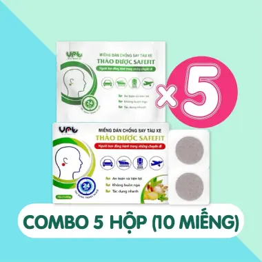 Miếng Dán Chống Say Tàu Xe Thảo Dược SAFEFIT Giảm Say, Chóng Mặt, Buồn Nôn 8 Miếng Dán Chống Say Tàu Xe Thảo Dược SAFEFIT Giảm Say, Chóng Mặt, Buồn Nôn 8