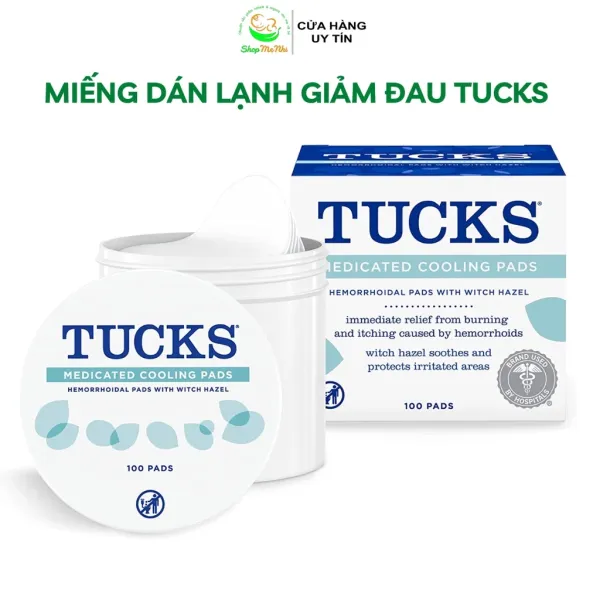 Hướng dẫn sử dụng miếng dán lạnh TUCKS Medicated Cooling Pads sau sinh đúng cách