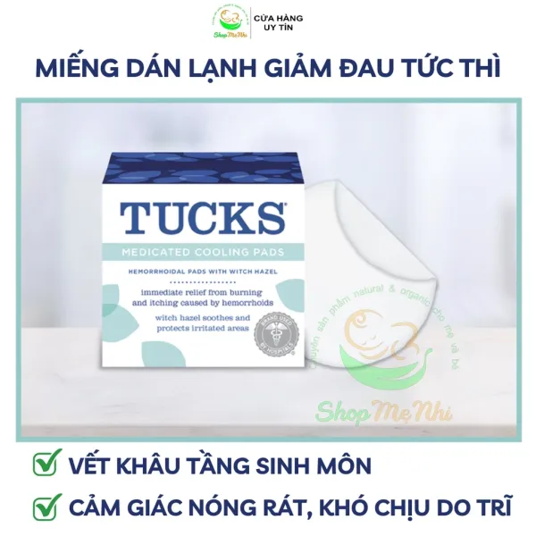 Hướng dẫn sử dụng miếng dán lạnh TUCKS giảm đau sau sinh một cách an toàn và đúng cách