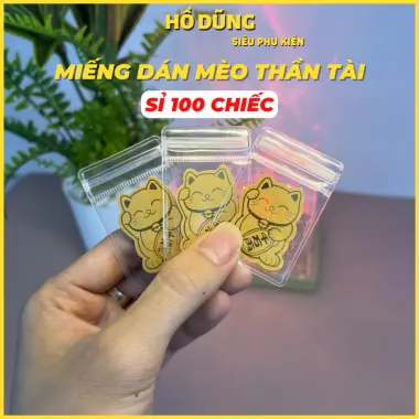 Miếng Dán Mèo Thần Tài Mạ Vàng 24K - Sỉ 100c - Dán Điện Thoại, Ví, Ưu Đãi 95.000Đ 4 Miếng Dán Mèo Thần Tài Mạ Vàng 24K - Sỉ 100c - Dán Điện Thoại, Ví, Ưu Đãi 95.000Đ 4