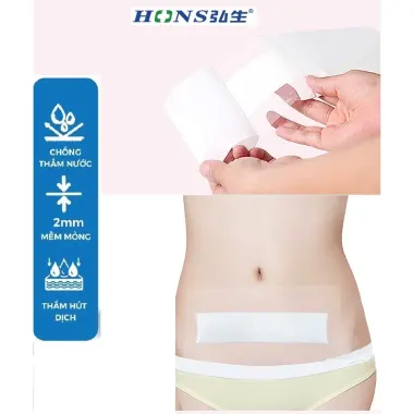 "Miếng Dán Y Tế HONS Chống Thấm Nước Sau Mổ - Vô Trùng, Hút Dịch Vết Thương, Giá Chỉ 68000đ" 2