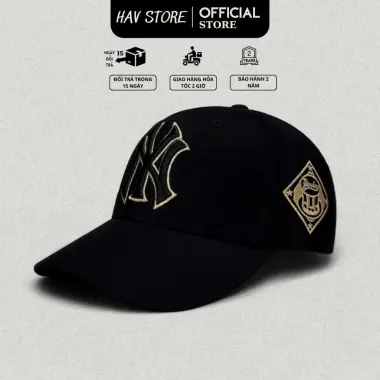 Mũ Nón Lưỡi Trai MLB NY Thêu Chữ Đen Trắng Nam Nữ Giảm 129k 4