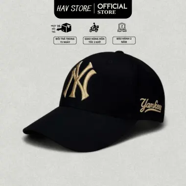 Mũ Nón Lưỡi Trai MLB NY Thêu Chữ Đen Trắng Nam Nữ Giảm 129k 6