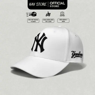 Mũ Nón Lưỡi Trai MLB NY Thêu Chữ Đen Trắng Nam Nữ Giảm 129k 9