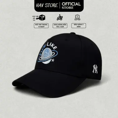 Mũ Nón Lưỡi Trai MLB NY Thêu Chữ Đen Trắng Nam Nữ Giảm 129k 17