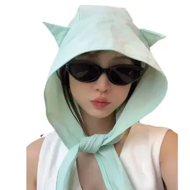 Mũ Tai Mèo Nữ Chống Nắng Dễ Thương Dây Đeo Nhanh Khô Giảm Giá 63k