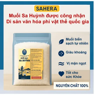 Muối biển thô Sa Huỳnh SaHera tự nhiên sạch giàu khoáng nguyên chất giá 15k