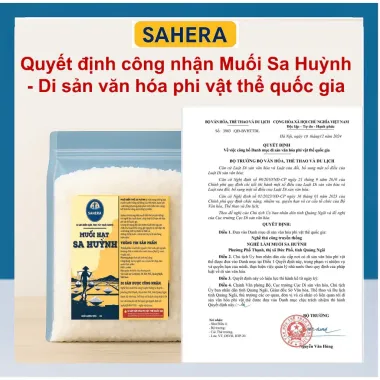 Muối biển thô Sa Huỳnh SaHera tự nhiên sạch giàu khoáng nguyên chất giá 15k
