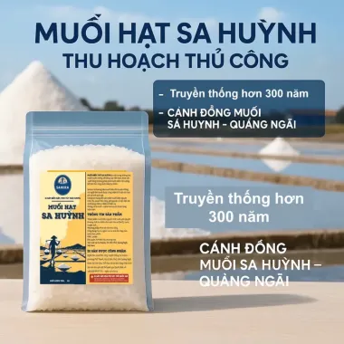 Muối biển thô Sa Huỳnh SaHera tự nhiên sạch giàu khoáng nguyên chất giá 15k