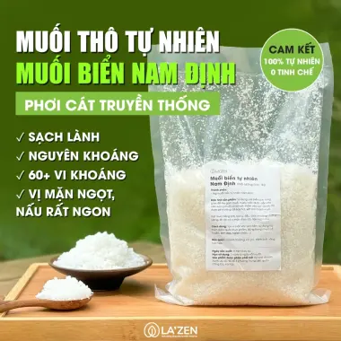 Muối biển thô sạch tự nhiên giàu khoáng La'zen, giá tốt 35.000đ - Muối hột nguyên chất 1-5kg Muối biển thô sạch tự nhiên giàu khoáng La'zen, giá tốt 35.000đ - Muối hột nguyên chất 1-5kg