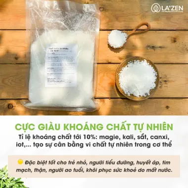 Muối biển thô sạch tự nhiên giàu khoáng La'zen, giá tốt 35.000đ - Muối hột nguyên chất 1-5kg