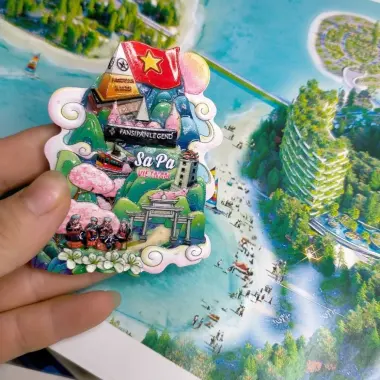 Nam Châm Dán Hình Ảnh Sapa Vẽ Tay Thủ Công - Quà Tặng Lưu Niệm Giá Rẻ 55k 4