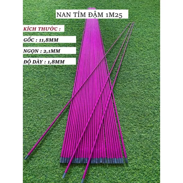 Hình ảnh sản phẩm Nan Cacbon Tím Làm Diều Chất Lượng Cao - Giảm 4800đ - 85cm đến 1m4 Giá 20000đ