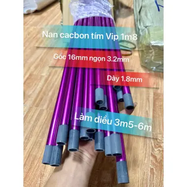 Nan Cacbon Tím Làm Diều Chất Lượng Cao - Giảm 4800đ - 85cm đến 1m4 Giá 20000đ