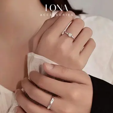 Nhẫn Đôi Bạc Nam Nữ Đính Kim Cương Giảm 20% - Bạc Ý Cao Cấp, Tặng Hộp, Giá 128k 7 Nhẫn Đôi Bạc Nam Nữ Đính Kim Cương Giảm 20% - Bạc Ý Cao Cấp, Tặng Hộp, Giá 128k 7