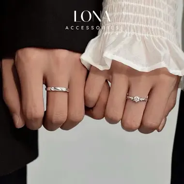 Nhẫn Đôi Bạc Nam Nữ Đính Kim Cương Giảm 20% - Bạc Ý Cao Cấp, Tặng Hộp, Giá 128k 8 Nhẫn Đôi Bạc Nam Nữ Đính Kim Cương Giảm 20% - Bạc Ý Cao Cấp, Tặng Hộp, Giá 128k 8