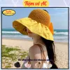 Nón Nữ Đi Biển Gấp Gọn - M04 Giá Rẻ 15.000đ Nhiều Màu Thời Trang Du Lịch Hở Đỉnh Vành Rộng 1