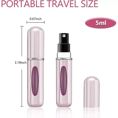 Nước Hoa Atomizer Chai Mini Di Động Bơm Xịt Có Thể Đổ Lại 5ml Bỏ Túi Kích Thước Du Lịch Cho Nước Hoa 4