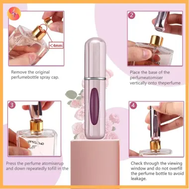Nước Hoa Atomizer Chai Mini Di Động Bơm Xịt Có Thể Đổ Lại 5ml Bỏ Túi Kích Thước Du Lịch Cho Nước Hoa 5