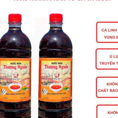 Nước Mắm Cá Linh Thượng Nguồn 5L - 10 Chai 500ml - Không Đường, Bảo Quản - Giá Tốt 550k