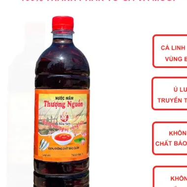 Nước Mắm Cá Linh Thượng Nguồn 5L - 10 Chai 500ml - Không Đường, Bảo Quản - Giá Tốt 550k