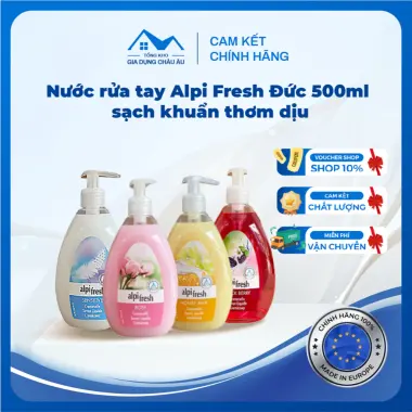 Nước Rửa Tay Alpi Fresh Đức 500ml - Làm Sạch, Dưỡng Ẩm, Không Khô Da, Giá 59K 2 Nước Rửa Tay Alpi Fresh Đức 500ml - Làm Sạch, Dưỡng Ẩm, Không Khô Da, Giá 59K 2