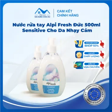 Nước Rửa Tay Alpi Fresh Đức 500ml - Làm Sạch, Dưỡng Ẩm, Không Khô Da, Giá 59K 12 Nước Rửa Tay Alpi Fresh Đức 500ml - Làm Sạch, Dưỡng Ẩm, Không Khô Da, Giá 59K 12