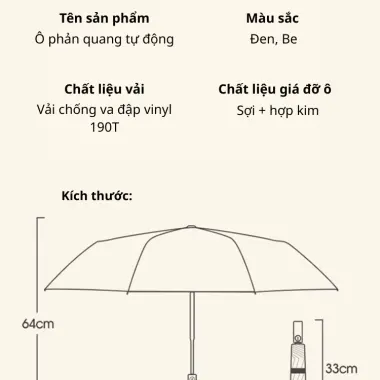 Ô Che Mưa Phản Quang Tự Động - Nhẹ Gọn, An Toàn, Giá Chỉ 295k 11 Ô Che Mưa Phản Quang Tự Động - Nhẹ Gọn, An Toàn, Giá Chỉ 295k 11