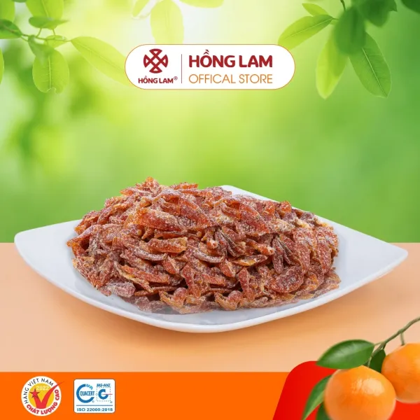 Hình ảnh sản phẩm Ô mai Quất đào Hồng Lam - Vị chua ngọt thanh mát, hộp 200gr, 250gr, 450gr, giá chỉ 93.500 đồng