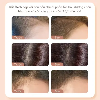 Phấn Che Hói Tóc & Chân Tóc FelinWel 4g - Bộ Đầy Đủ Có Gương, Bông, Che Phủ Tự Nhiên