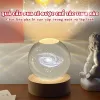 Quả Cầu Pha Lê Phát Sáng 3D - Đa Dạng Phong Cách, Đèn Trang Trí Phòng Ngủ, Quà Tặng Sinh Nhật Dưới 30K, Kích Thước 6cm 4