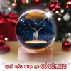 Quả Cầu Pha Lê Phát Sáng 3D - Đa Dạng Phong Cách, Đèn Trang Trí Phòng Ngủ, Quà Tặng Sinh Nhật Dưới 30K, Kích Thước 6cm 5