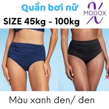 Quần Bơi Nữ Cạp Cao Che Bụng Thiết Kế Nhún Před - Giảm 21000đ còn 75000đ 2