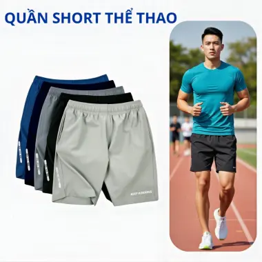 Quần Short Nam Thể Thao Siêu Mát 40k - Quần Đùi Nam Co Dãn Cạp Chun Chất Liệu Gió Mềm 2