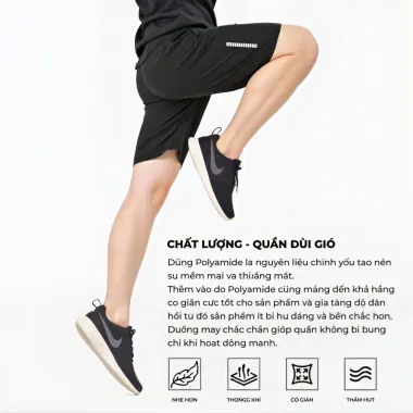 Quần Short Nam Thể Thao Siêu Mát 40k - Quần Đùi Nam Co Dãn Cạp Chun Chất Liệu Gió Mềm 7